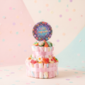 Tarta de chuches de 2 pisos sin gluten para cumpleaños – Happy Chuches