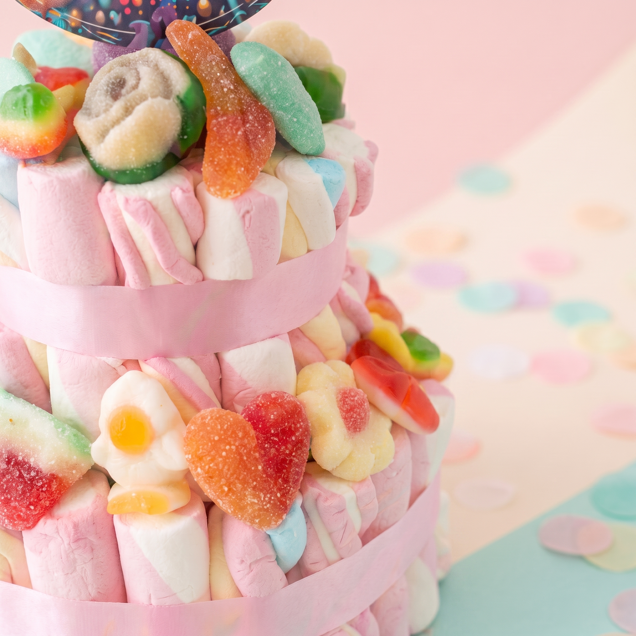 Detalle de las chuches y nubes de la tarta – Happy Chuches