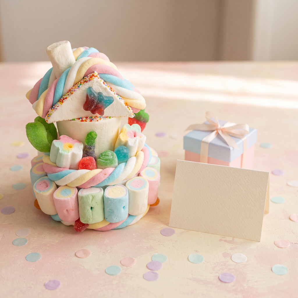 Casita de chuches presentada como regalo – Happy Chuches