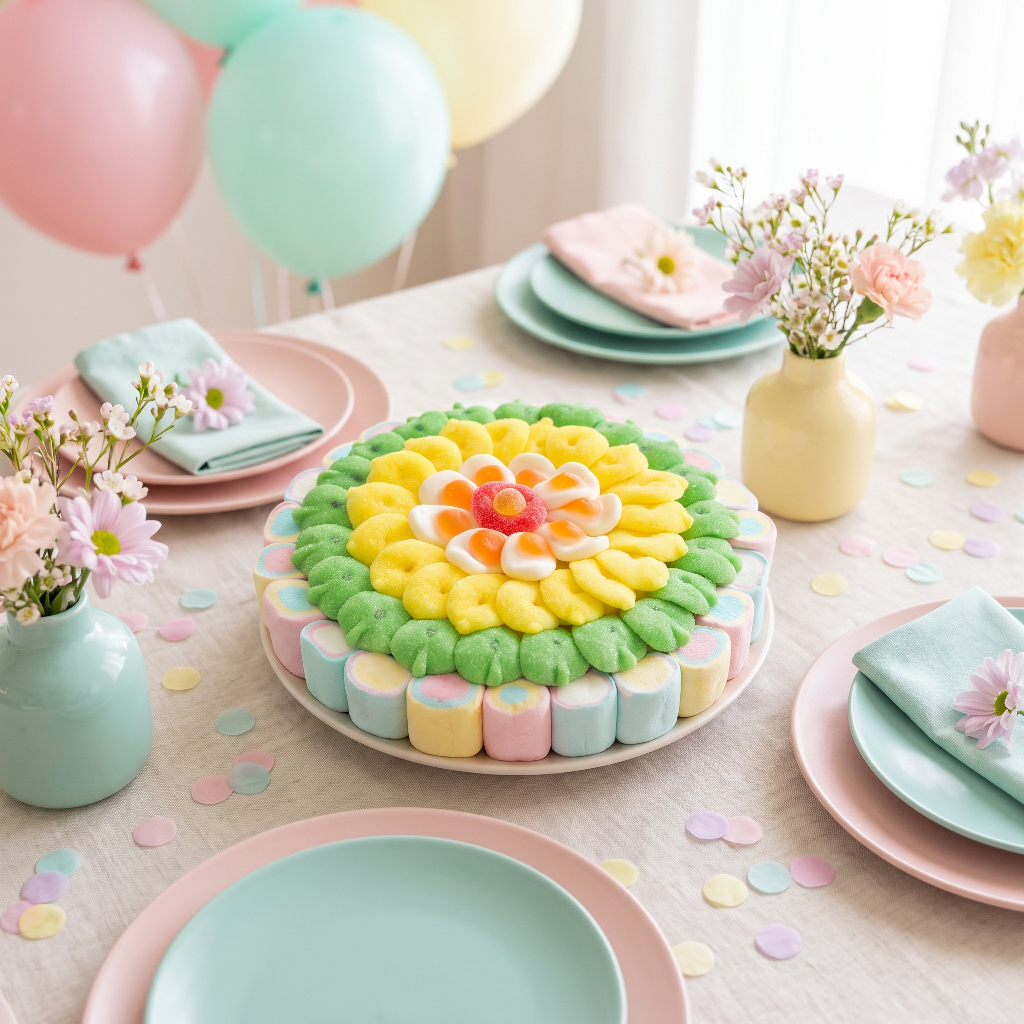 Tarta de chuches pequeña en mesa dulce – Happy Chuches