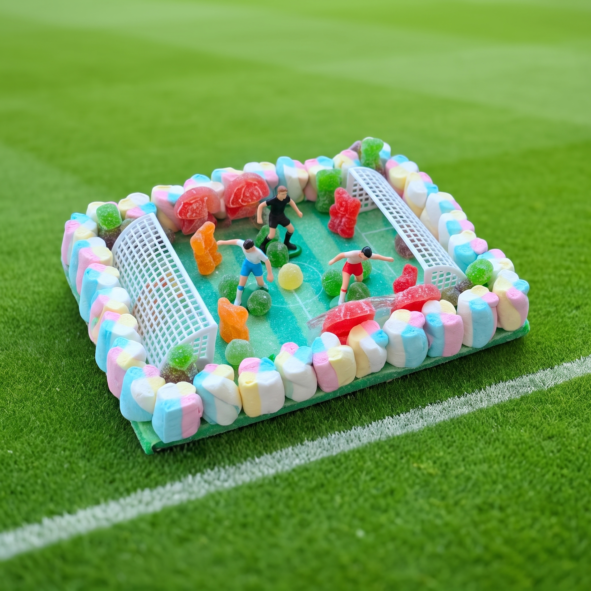 Detalle de las chuches de la tarta de fútbol – Happy Chuches