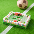 Tarta de chuches de fútbol sin gluten para cumpleaños – Happy Chuches