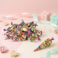 Conos de cumpleaños rellenos de chuches, pack de 25, sin gluten y sin lactosa – La Casa de los Deseos