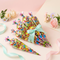 Conos de cumpleaños rellenos de chuches, pack de 30, sin gluten y sin lactosa – La Casa de los Deseos